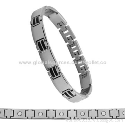 Fashion Enamel 316L Stainless Steel Therapy Bracelet, High-polished